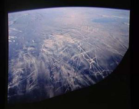 Chemtrails or contrails from space