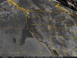 satellite grid spraying over pacific