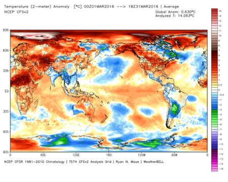 March 2016 temp anomaly