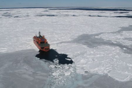 Icebreaker ship antarctic sea ice