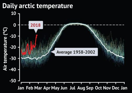 Daily arctic temperature