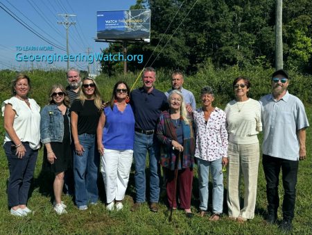 Geoengineeringwatch billboard, sc representative lee gilreath